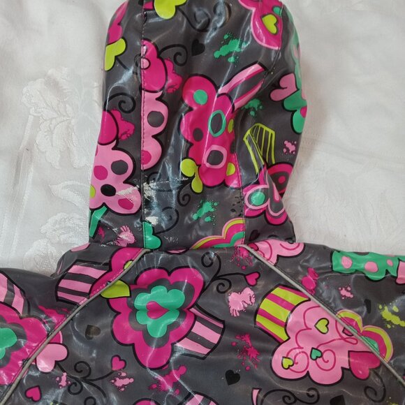 Children's Place Rain Coat Size 4T Rainwear Jacket Ready for Rain Pink Cupcake - Picture 13 of 16